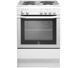 HOTPOINT  I6EVA W UK 60 cm Electric Solid Plate Cooker - White
